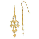 Load image into Gallery viewer, 14K Yellow Gold Diamond-cut Chandelier Earrings