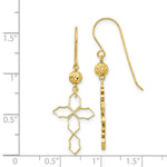 Load image into Gallery viewer, 14K Yellow Gold Cross Earrings