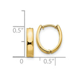 Load image into Gallery viewer, 14K Yellow Gold Polished Hinged Hoop Earrings 10mm width