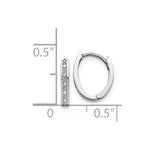 Load image into Gallery viewer, 14K White Gold Diamond-cut Hinged Hoop Earrings 10mm width
