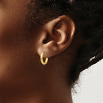 Load image into Gallery viewer, 14K Yellow Gold Polished Hollow Hoop Earrings 15mm width