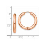 Load image into Gallery viewer, 14K Rose Gold Hinged Hoop Earrings 21mm width