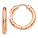 Load image into Gallery viewer, 14K Rose Gold Hinged Hoop Earrings 21mm width