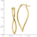 Load image into Gallery viewer, 14K Yellow Gold Polished Fancy Hoop Earrings 17mm width