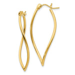 Load image into Gallery viewer, 14K Yellow Gold Polished Fancy Hoop Earrings 17mm width