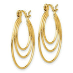 Load image into Gallery viewer, 14K Yellow Gold Polished Circles Hoop Earrings 27mm width