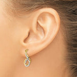 Load image into Gallery viewer, 14K Two-tone Gold Twisted Hoop Earrings 11mm width