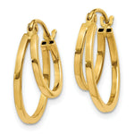 Load image into Gallery viewer, 14K Yellow Gold Double Hoop Earrings 17mm width