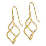Load image into Gallery viewer, 14K Yellow Gold Polished Short Twisted Dangle Earrings