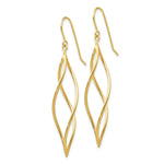Load image into Gallery viewer, 14K Yellow Gold Polished Long Twisted Dangle Earrings