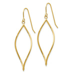 Load image into Gallery viewer, 14K Yellow Gold Polished Twisted Oblong Dangle Earrings