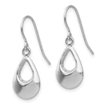 Load image into Gallery viewer, 14K White Gold Teardrop Hollow Dangle Earrings