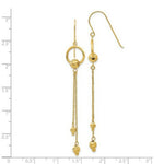 Load image into Gallery viewer, 14K Yellow Gold Diamond Cut Dangle Shepherd Hook Earrings