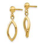 Load image into Gallery viewer, 14K Yellow Gold Post Dangle Earrings