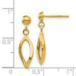 Load image into Gallery viewer, 14K Yellow Gold Post Dangle Earrings