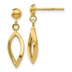 Load image into Gallery viewer, 14K Yellow Gold Post Dangle Earrings