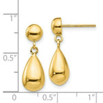 Load image into Gallery viewer, 14K Yellow Gold Teardrop Hollow Post Dangle Earrings