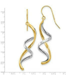Load image into Gallery viewer, 14K Two-tone Gold Polished Fancy Dangle Earrings