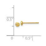 Load image into Gallery viewer, 14K Yellow Gold 3mm Puff Circle Post Earrings