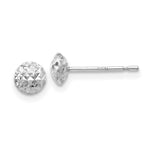 Load image into Gallery viewer, 14K White Gold 5 mm Puff Circle Stud Earrings