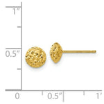 Load image into Gallery viewer, 14K Yellow Gold 6mm Puff Circle Post Earrings