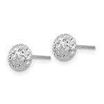 Load image into Gallery viewer, 14K White Gold 6mm Circle Puff Post Earrings