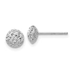 Load image into Gallery viewer, 14K White Gold 6mm Circle Puff Post Earrings