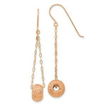 Load image into Gallery viewer, 14K Rose Gold Chain w/Diamond-cut Puff Donut Bead Earrings