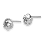 Load image into Gallery viewer, 14K White Gold Polished Knot Post Earrings