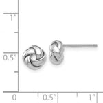 Load image into Gallery viewer, 14K White Gold Polished Knot Post Earrings