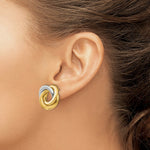 Load image into Gallery viewer, 14K Two-tone Gold Polished Intertwined Circles Post Earrings
