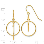 Load image into Gallery viewer, 14K Yellow Gold Polished Circles Dangle Earrings
