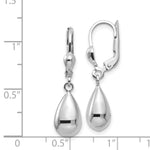 Load image into Gallery viewer, 14K White Gold Polished Dangle Leverback Earrings