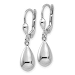 Load image into Gallery viewer, 14K White Gold Polished Dangle Leverback Earrings
