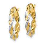 Load image into Gallery viewer, 14K Yellow Gold Polished 2.75mm Fancy Twisted Hoop Earrings 2.75mm width