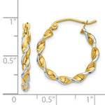 Load image into Gallery viewer, 14K Yellow Gold Polished 2.75mm Fancy Twisted Hoop Earrings 2.75mm width