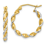 Load image into Gallery viewer, 14K Yellow Gold Polished 2.75mm Fancy Twisted Hoop Earrings 2.75mm width