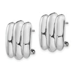 Load image into Gallery viewer, 14K White Gold Polished Fancy Omega Back Post Earrings