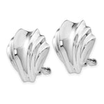 Load image into Gallery viewer, 14K White Gold Polished Fancy Omega Back Post Earrings
