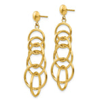 Load image into Gallery viewer, 14K Yellow Gold Circle Drop Post Earrings