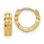 Load image into Gallery viewer, 14K Yellow Gold Hinged Hoop Earrings 4mm width