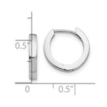 Load image into Gallery viewer, 14K White Gold Hinged Hoop Earrings 2.5mm width