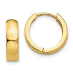 Load image into Gallery viewer, 14K Yellow Gold Hinged Hoop Earrings 4mm width