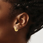 Load image into Gallery viewer, 14K Yellow Gold Hinged Hoop Earrings 6mm width
