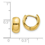 Load image into Gallery viewer, 14K Yellow Gold Hinged Hoop Earrings 6mm width
