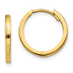 Load image into Gallery viewer, 14K Yellow Gold Hinged Hoop Earrings 1.5mm width