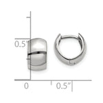 Load image into Gallery viewer, 14K White Gold Hinged Hoop Earrings 6mm width