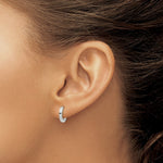 Load image into Gallery viewer, 14K White Gold Hinged Hoop Earrings 1.5mm width