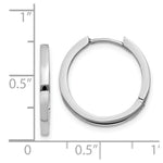 Load image into Gallery viewer, 14K White Gold Hinged Hoop Earrings 2mm width