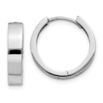 Load image into Gallery viewer, 14K White Gold Hinged Earrings 4mm width